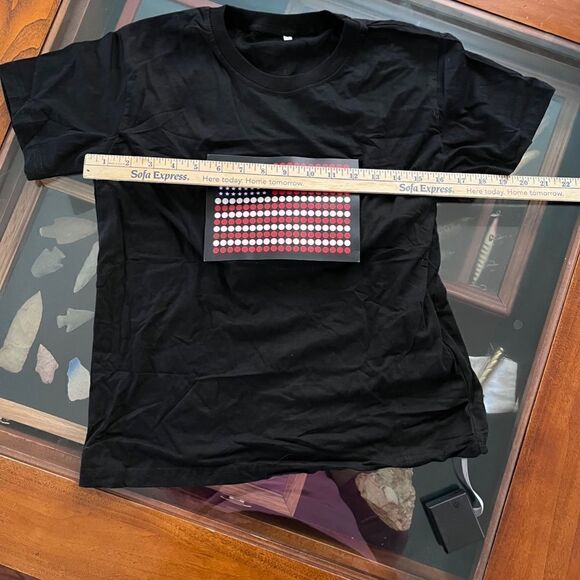 NEW UNISEX Sound Activated LED T-Shirt Light Up Flashing T-Shirt CROSS CHRISTIAN - Picture 8 of 12